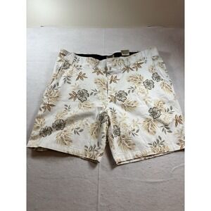 Foundry Comfort Stretch Chino Shorts Men's 50x10 Ivory Floral Print NEW NWT‎